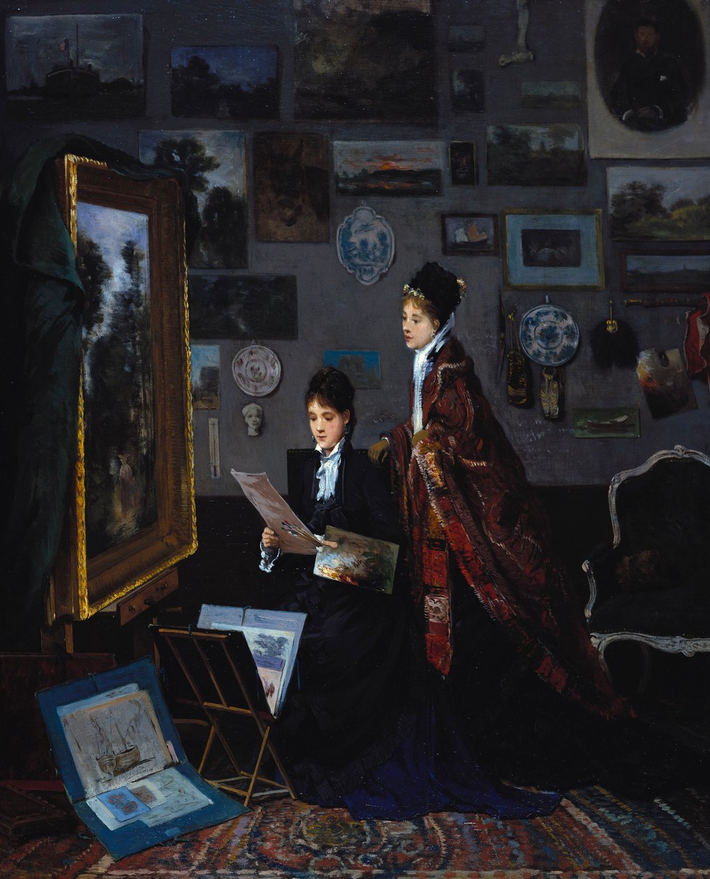 In het Atelier door Alfred Emile Stevens