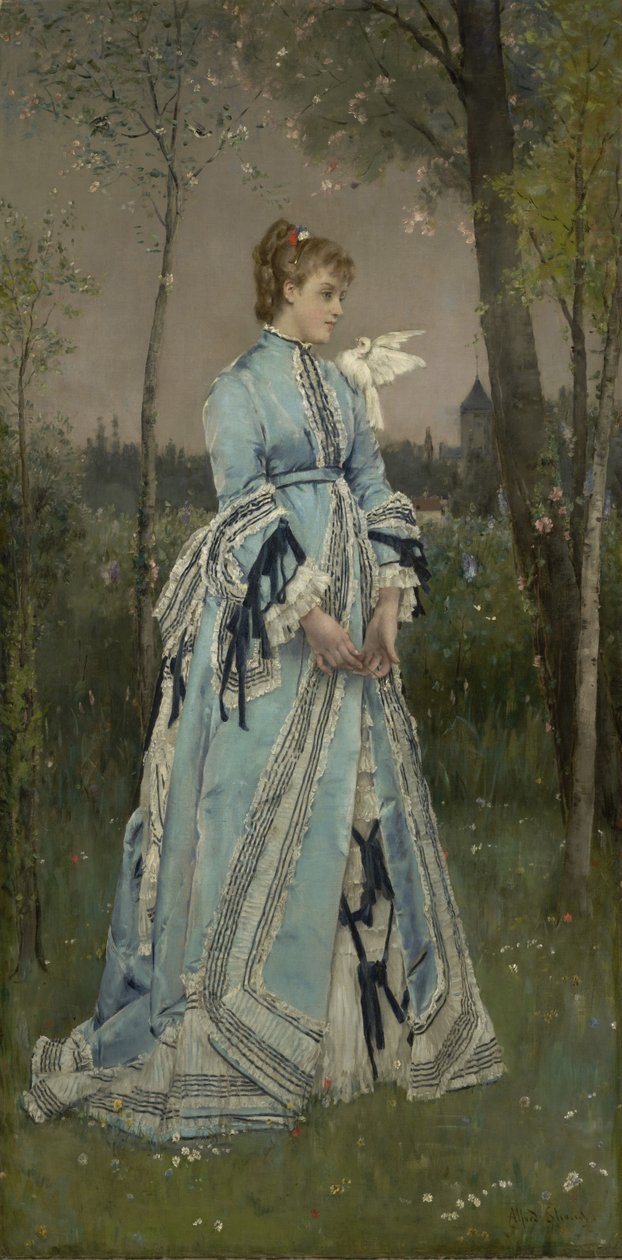 Lente, 1877 door Alfred Emile Stevens