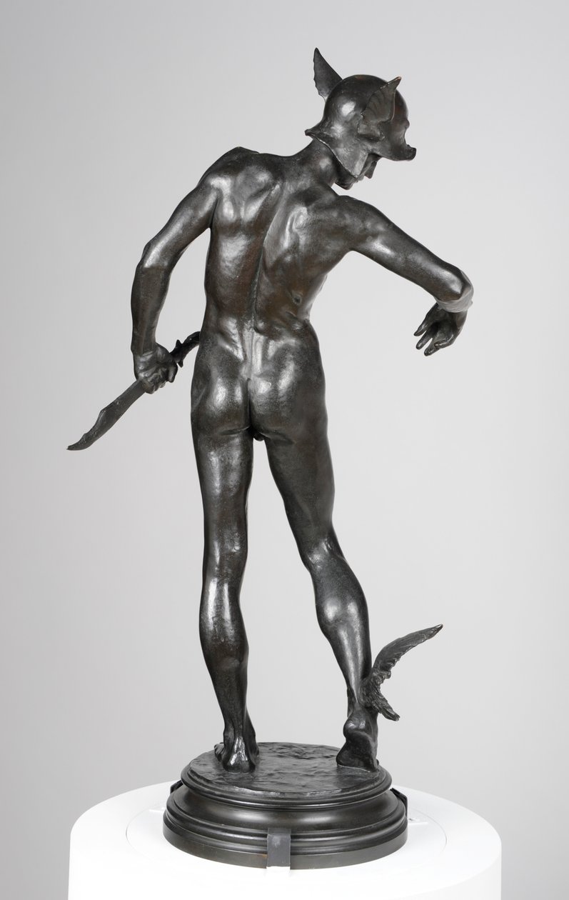 Perseus Bewapent Zich door Alfred Gilbert