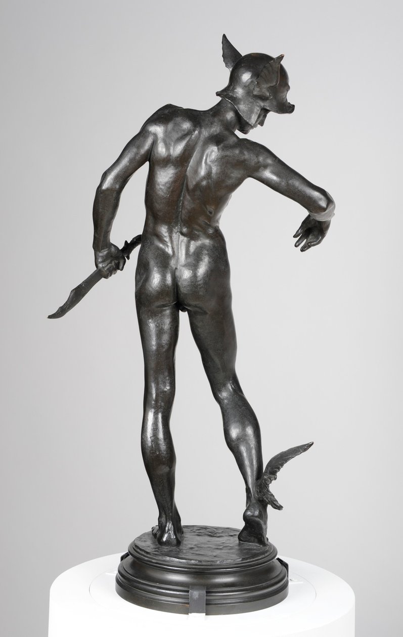 Perseus Bewapent Zich door Alfred Gilbert