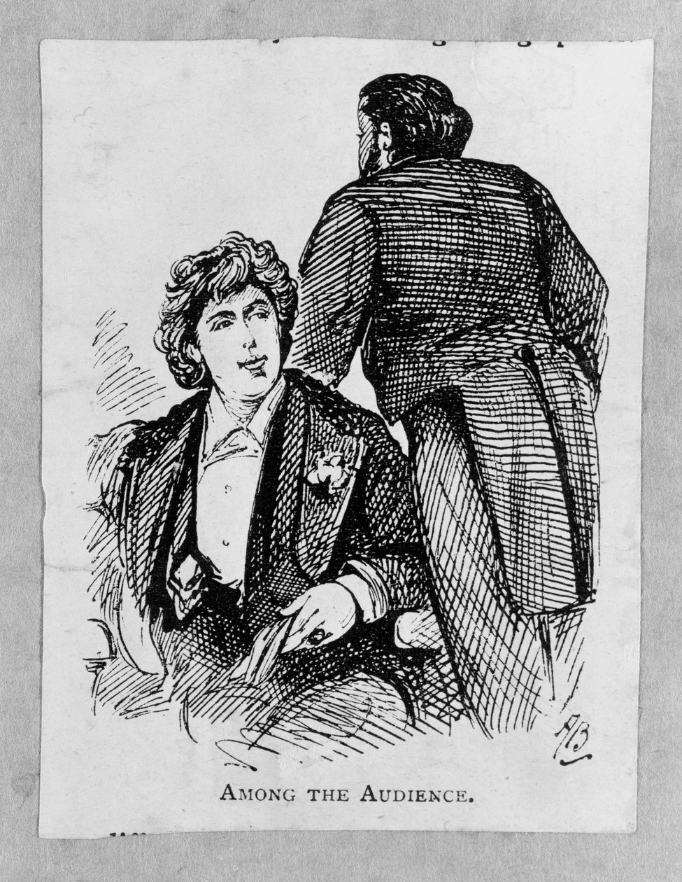 Oscar Wilde (1854-1900) onder het publiek door Alfred Gish Bryan