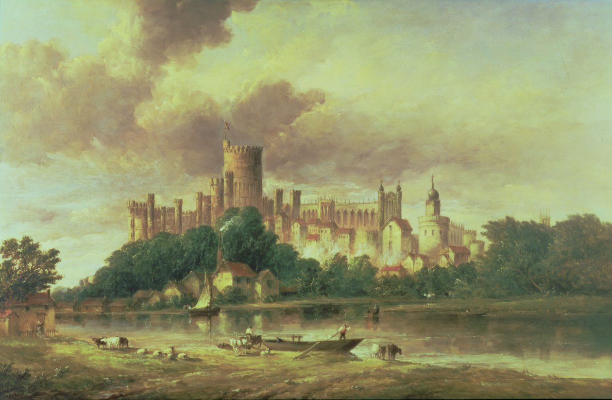 Een uitzicht op Windsor Castle door Alfred Gomersal Vickers
