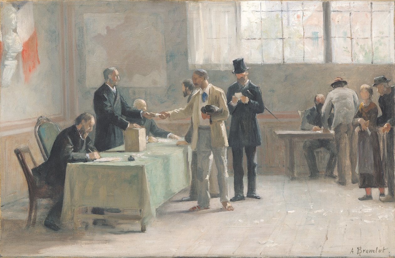 Het universele kiesrecht, 1888 door Alfred Henri Bramtot