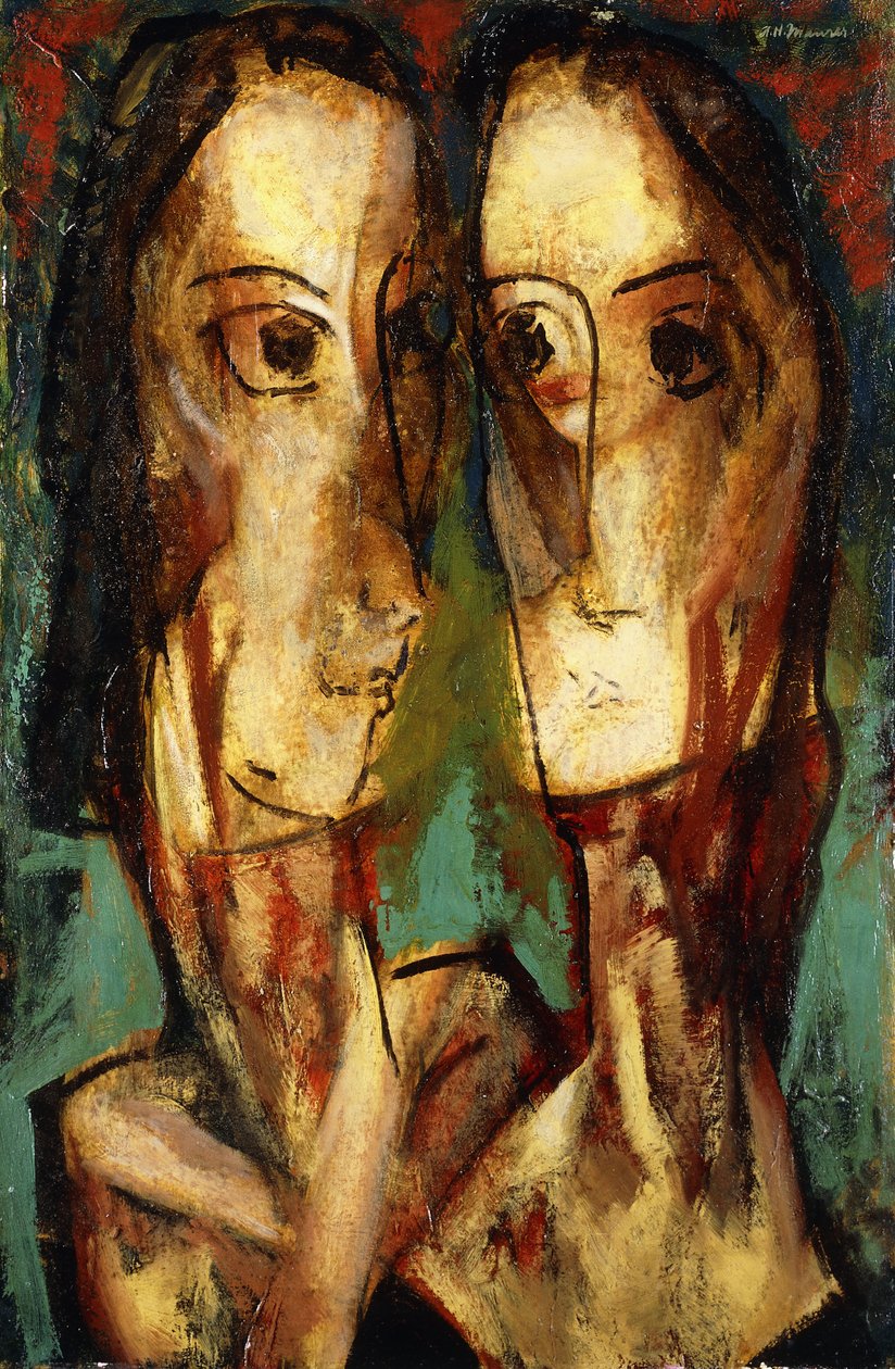 Twee Hoofden door Alfred Henry Maurer