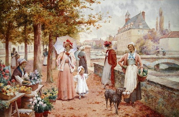 De bloemenverkoper door Alfred Jr. Glendening