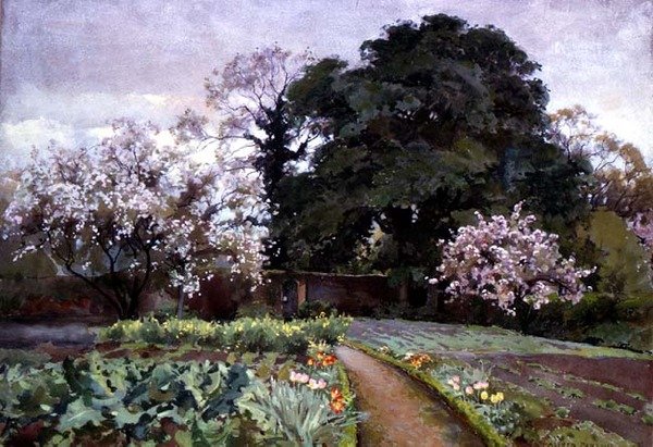 Een Moestuin, Frome, Somerset door Alfred Parsons