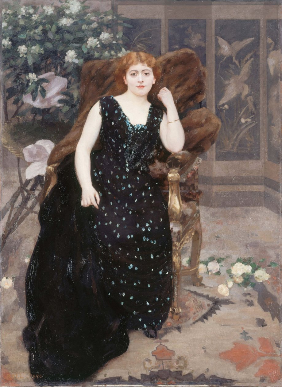 Portret van Jane Hading door Alfred Roll