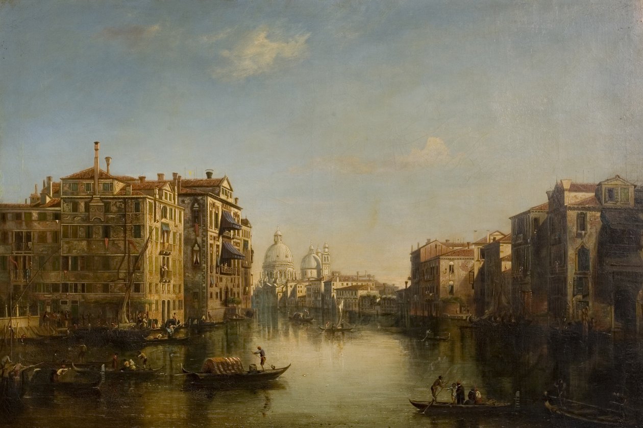 Groot Kanaal, Venetië, 19e eeuw door Alfred Polentine