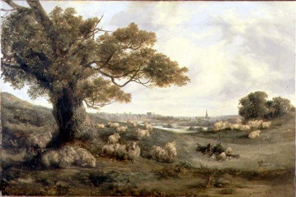 Uitzicht op Norwich door Alfred Priest