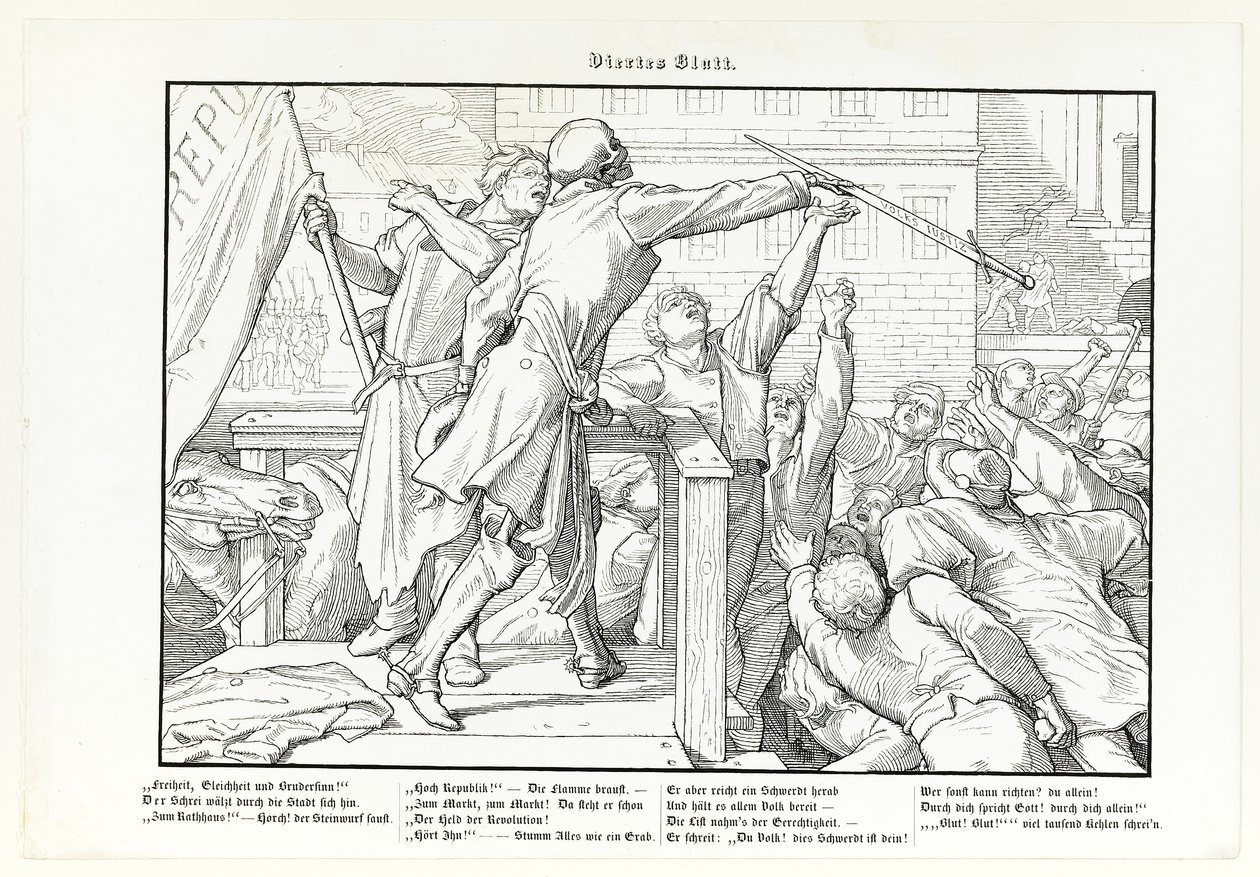 Ook een dodendans, plaat IV door Alfred Rethel