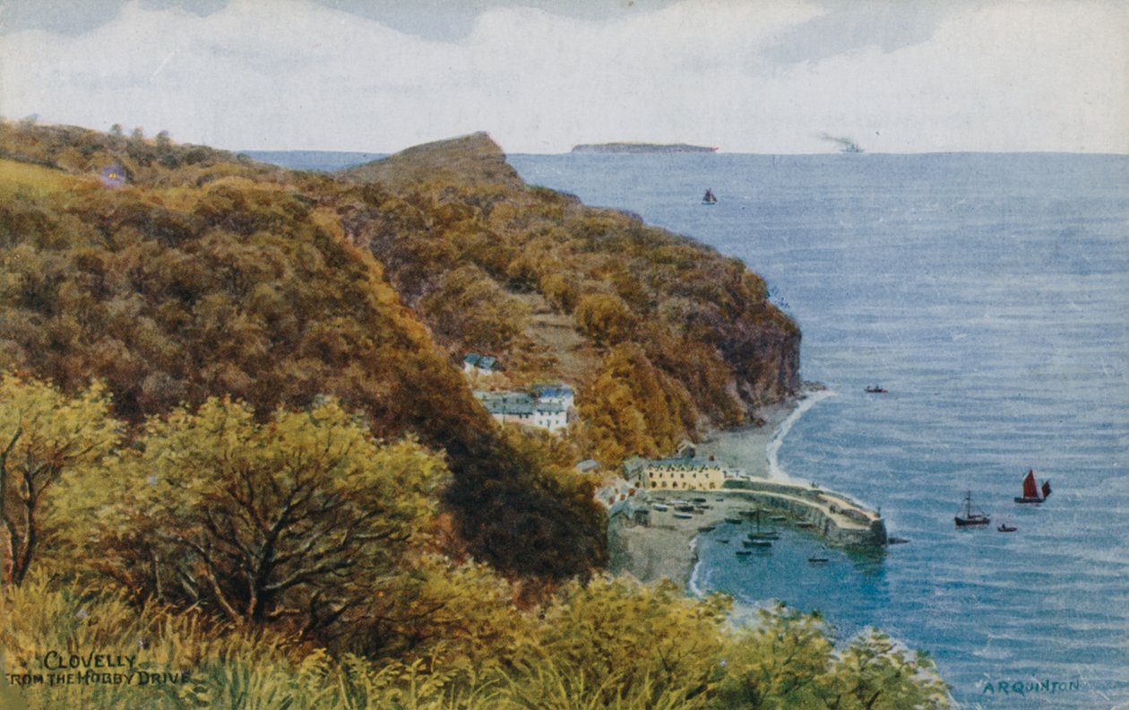 Clovelly, Vanaf The Hobby Drive door Alfred Robert Quinton