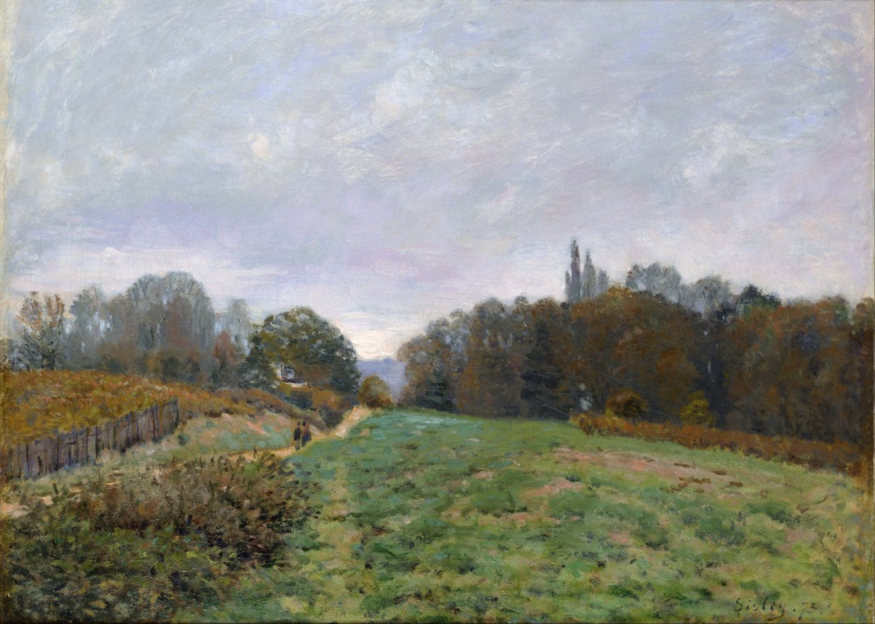 Louveciennes Landschap. door Alfred Sisley
