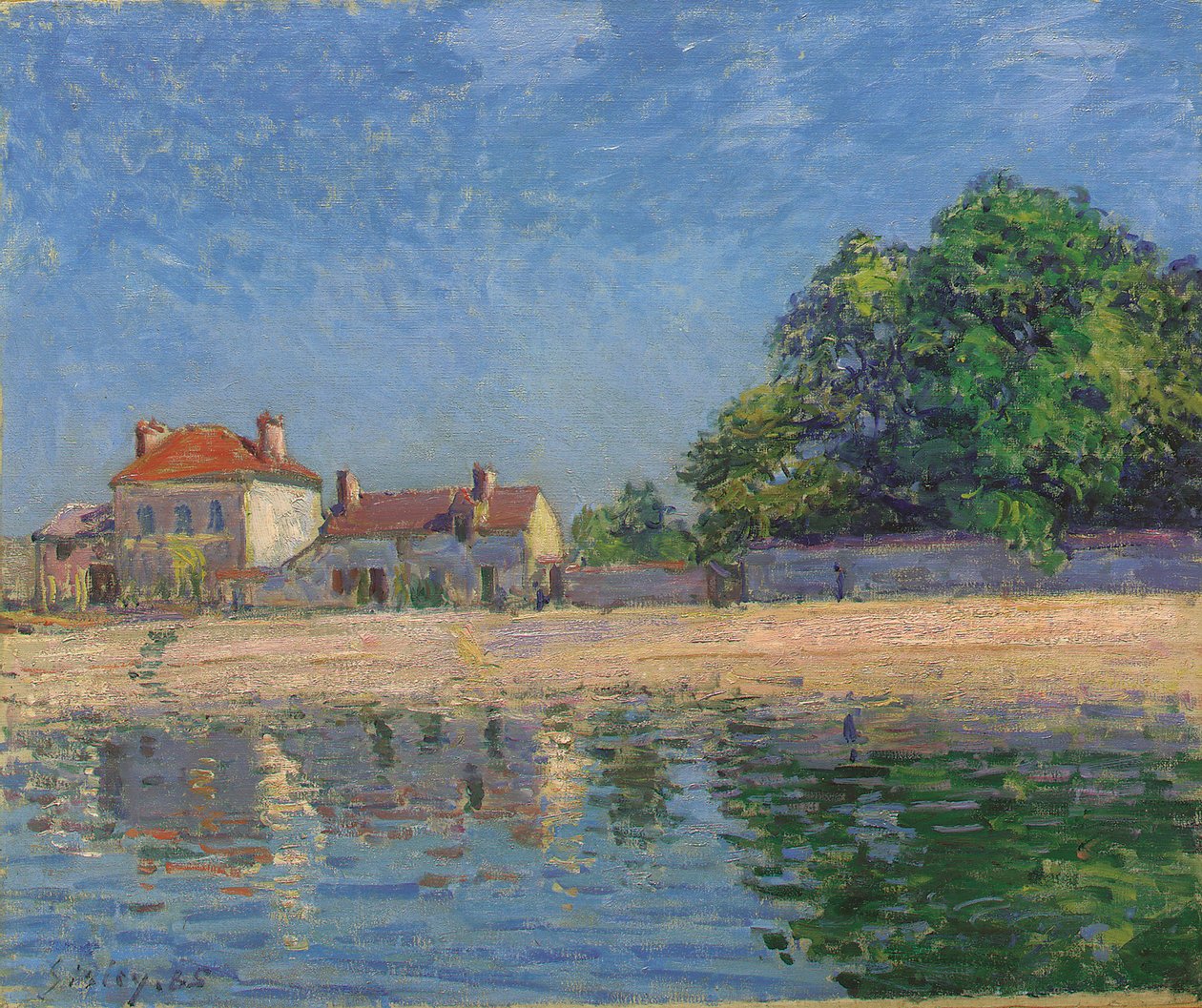 Bords du Loing, Saint-Mammes, 1885 door Alfred Sisley