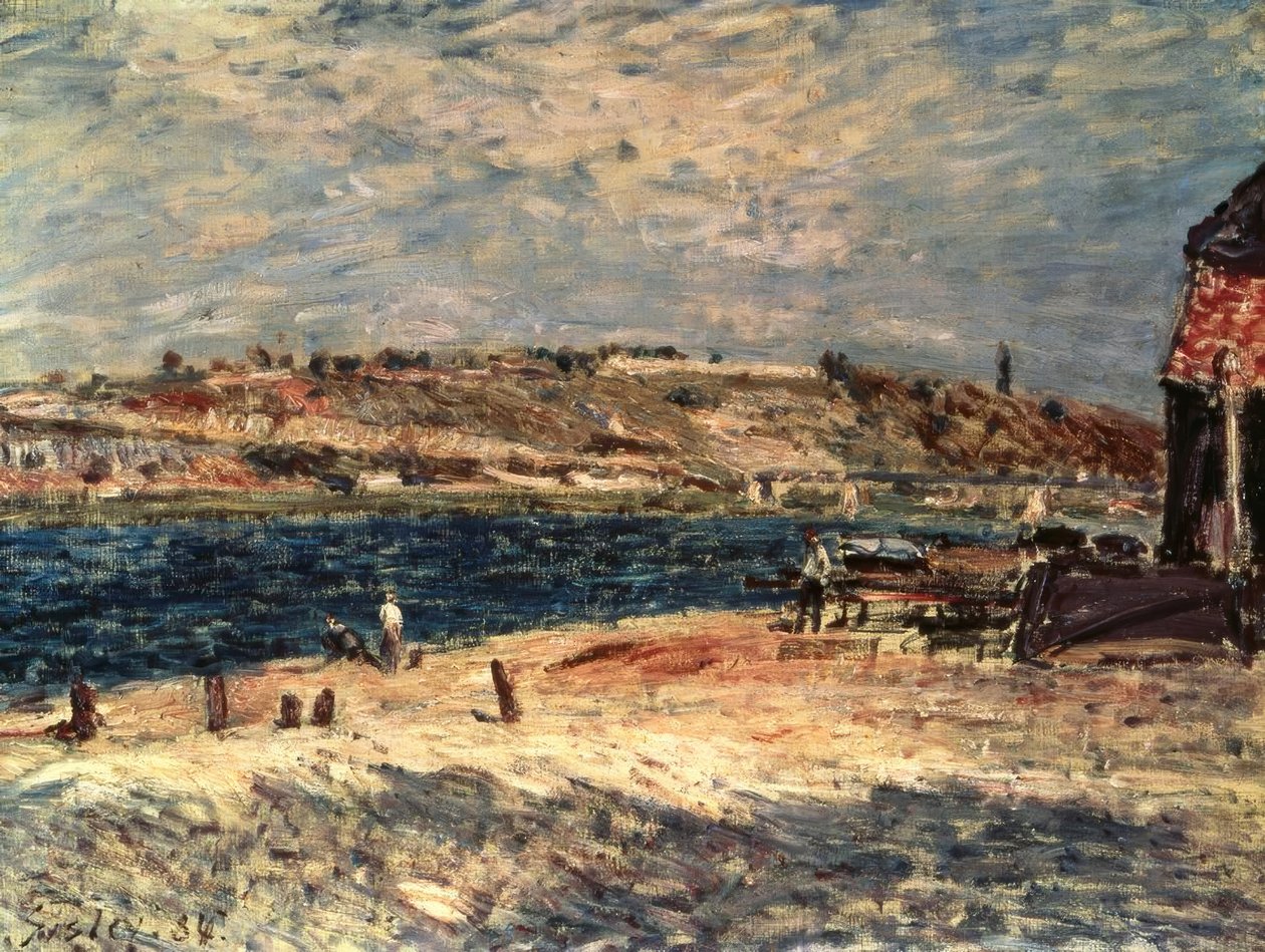 Rivieroever in Saint-Mammes door Alfred Sisley