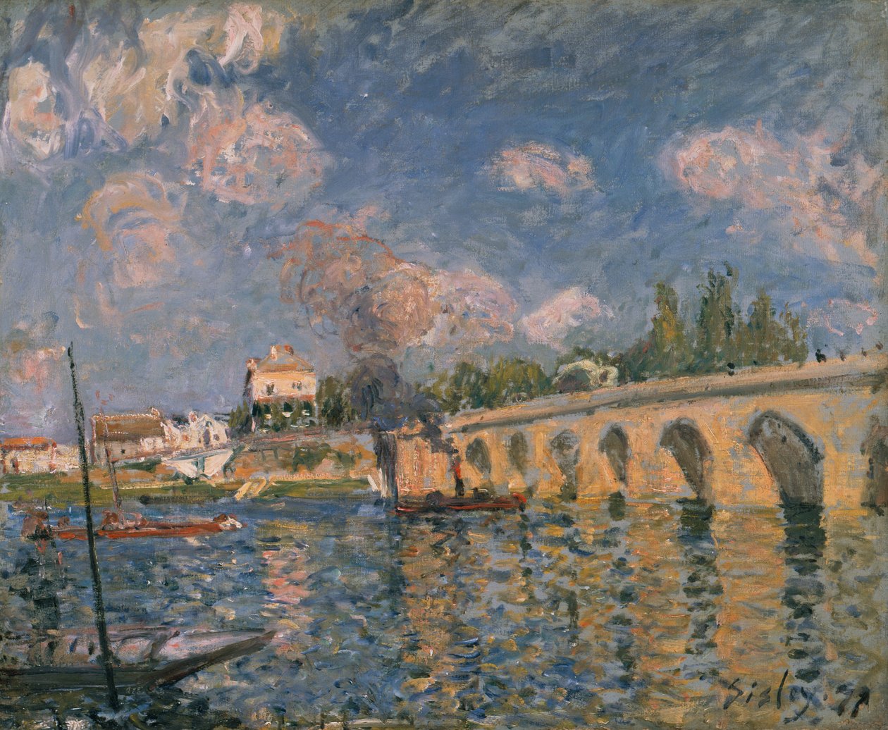 Le Pont de Sevres door Alfred Sisley
