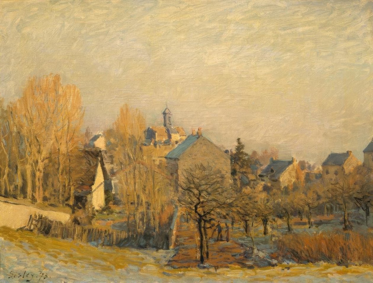 Rijp in Louveciennes door Alfred Sisley