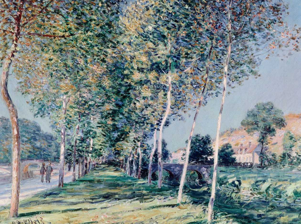Weg naar Louveciennes door Alfred Sisley