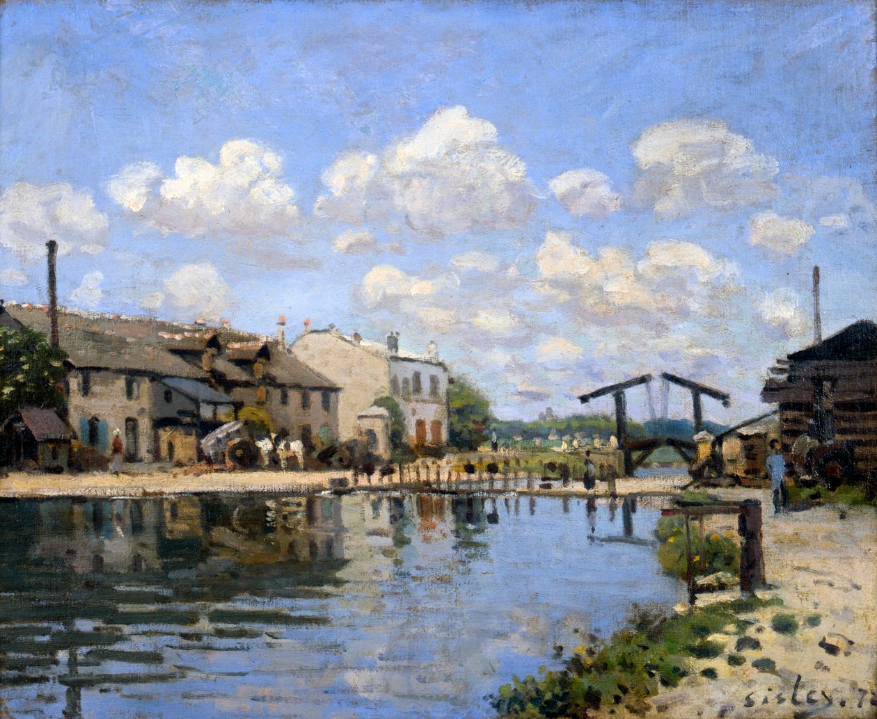 Het Canal Saint-Martin, Parijs, 1872 door Alfred Sisley