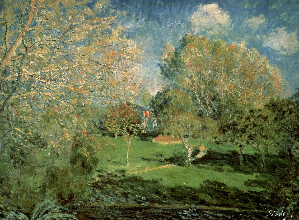 De tuin van de familie Hoschede, 1881 door Alfred Sisley