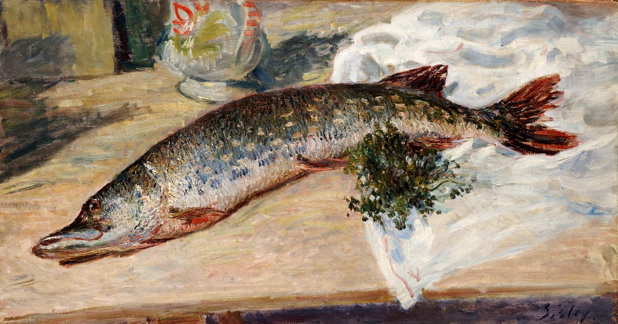 De Snoek, 1888 door Alfred Sisley
