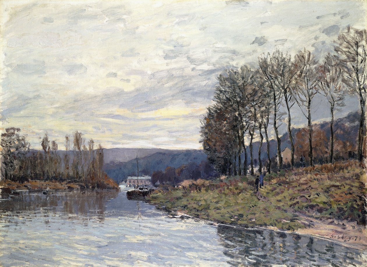 De Seine bij Bougival, 1873 door Alfred Sisley