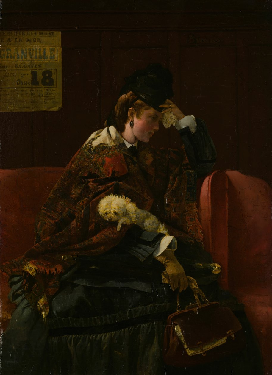 Op het Station, ca. 1874 door Alfred Emile Stevens