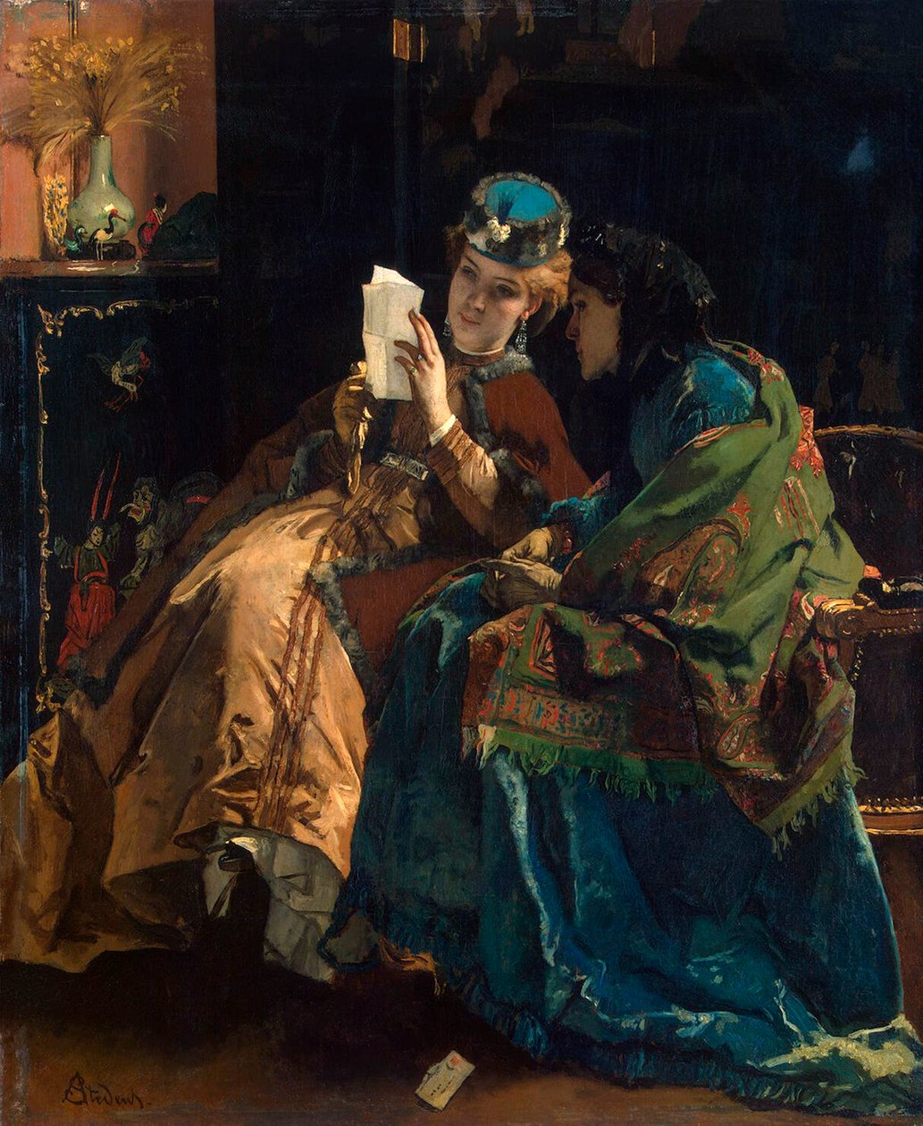 Aangename brief door Alfred Emile Stevens