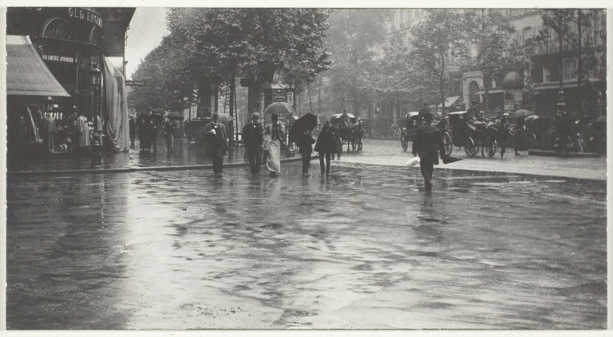 Een natte dag op de boulevard, Parijs door Alfred Stieglitz