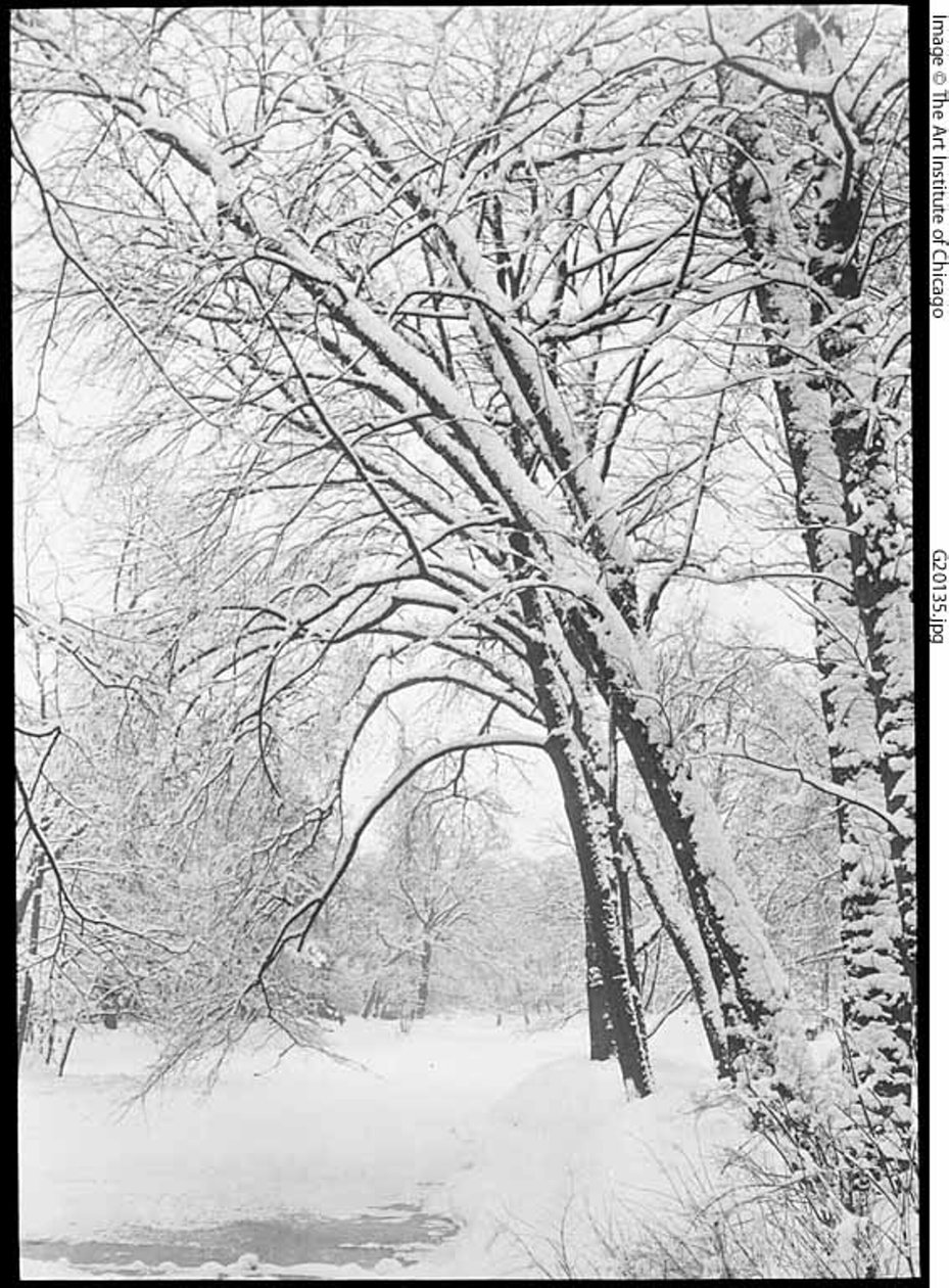 Sneeuwlandschap, Berlijn door Alfred Stieglitz
