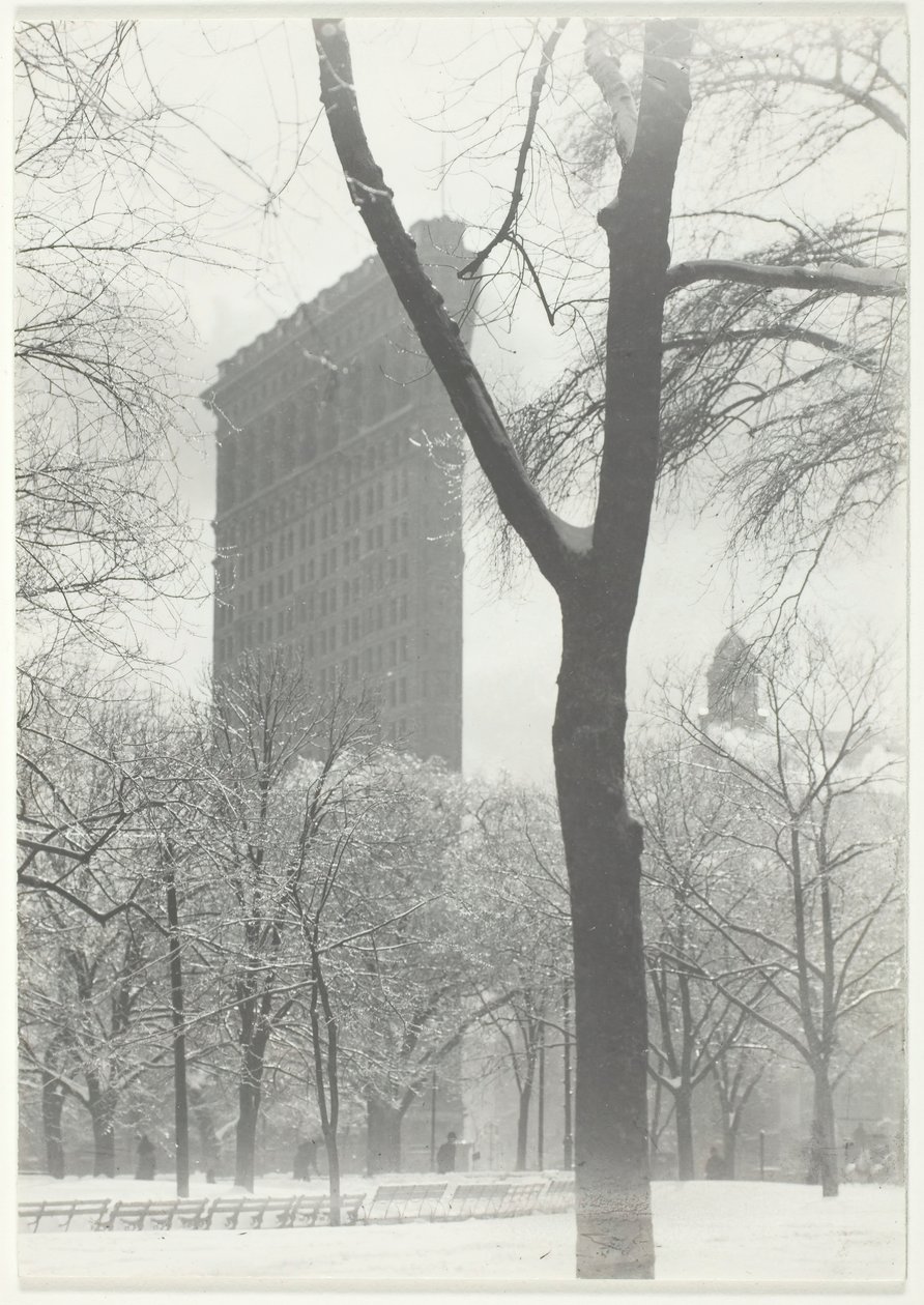 Het Flatiron, 1903, gedrukt 1920-1939 door Alfred Stieglitz