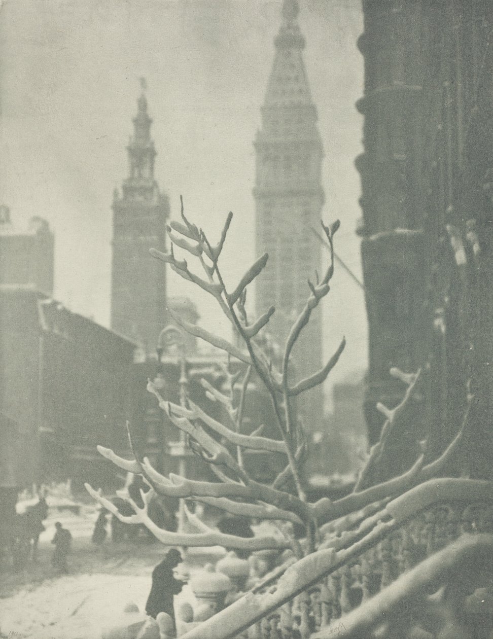 Twee Torens, New York door Alfred Stieglitz