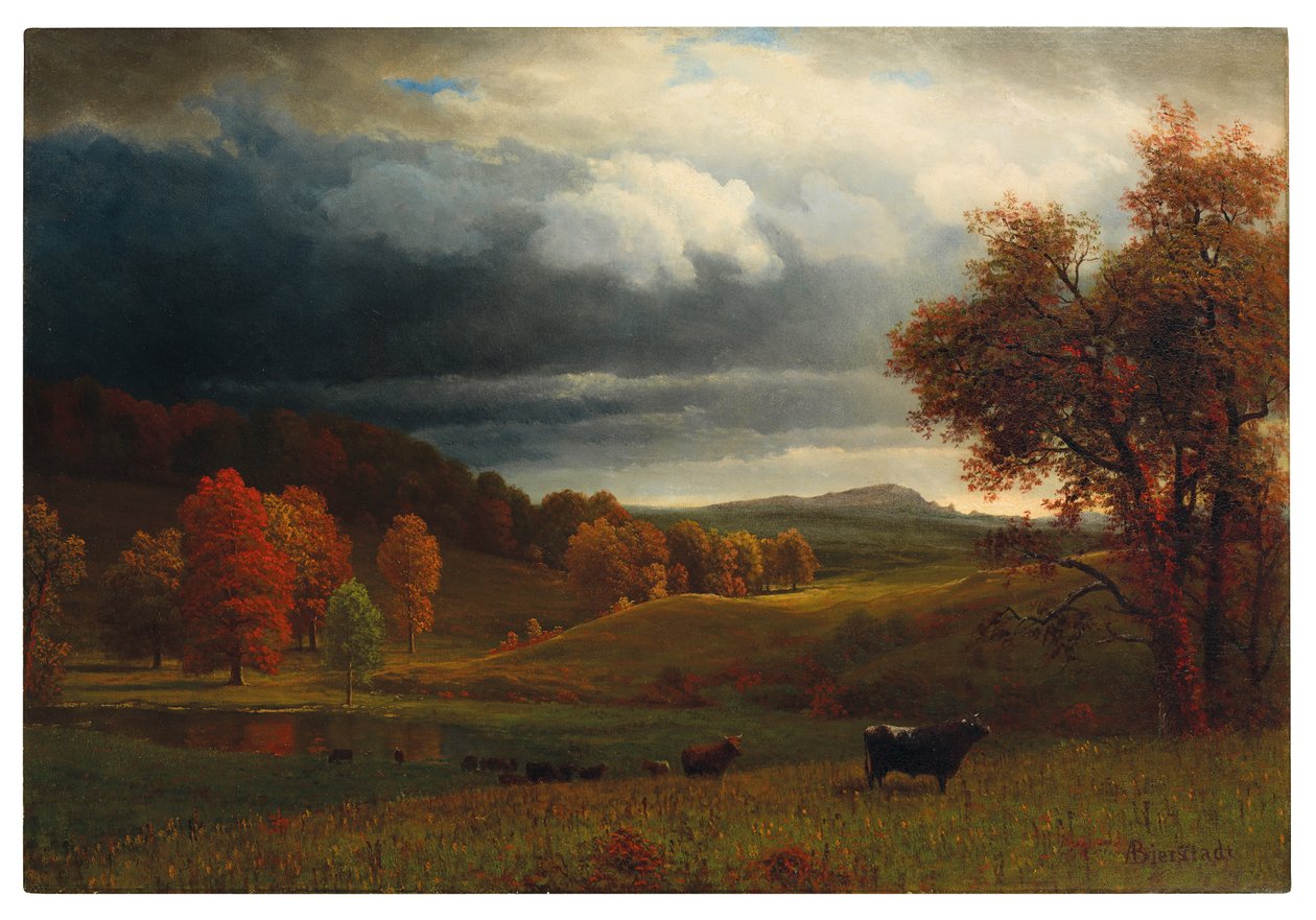 Herfstlandschap: De Catskills door Alfred Thompson Bricher