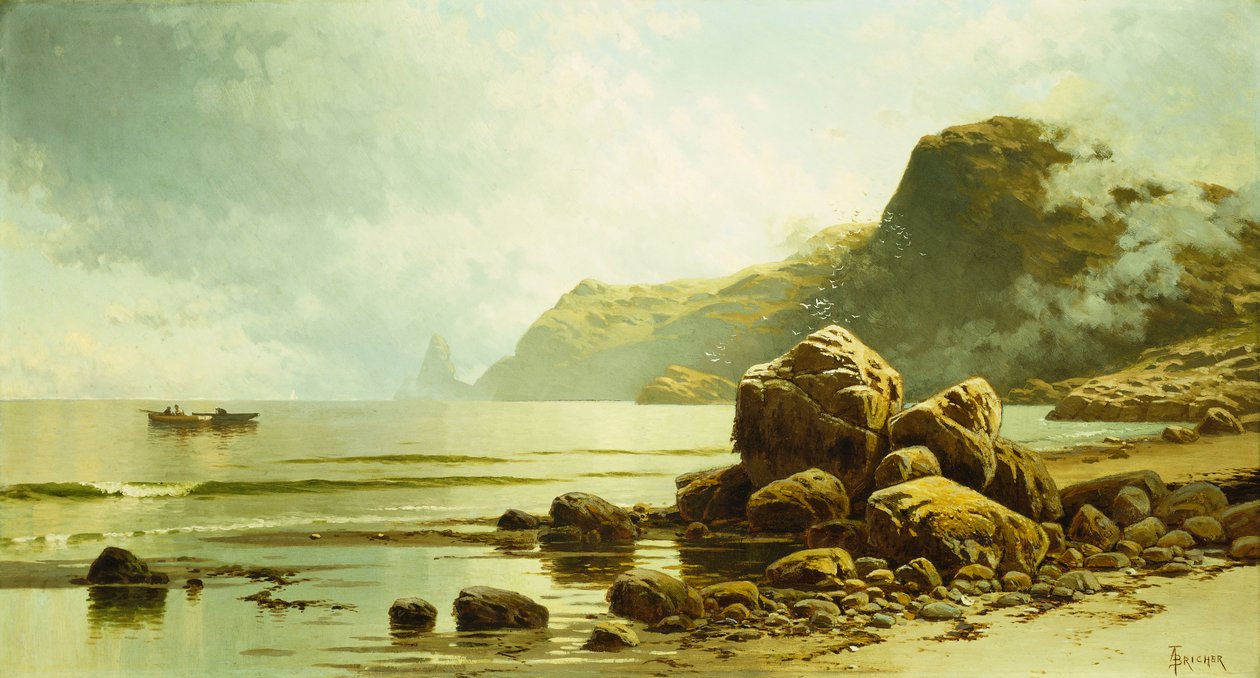 Laag tij, Southhead, Grand Manan Island door Alfred Thompson Bricher