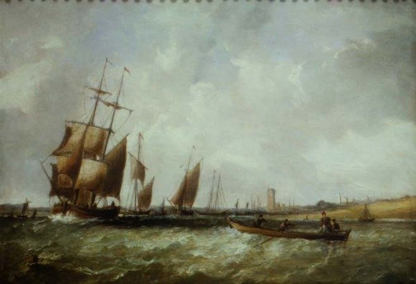 Scheepvaart in het Bristol Kanaal door Alfred Vickers