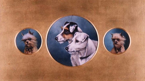Foxterriërs en Yorkshireterriërs door Alfred Wheeler