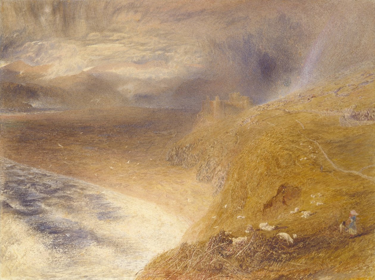 Kasteel Harlech, 1857 door Alfred William Hunt