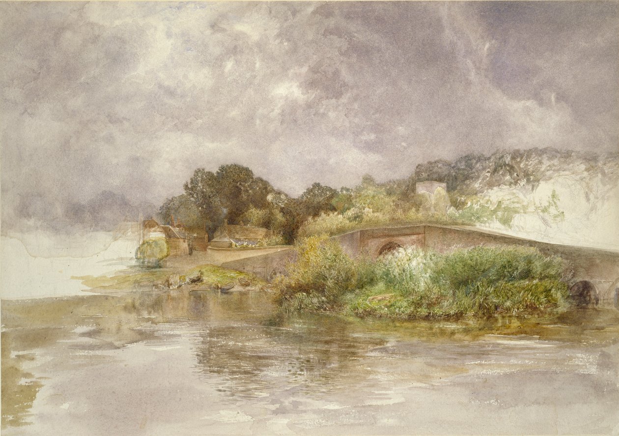 Sonning Bridge, ca. 1882 door Alfred William Hunt