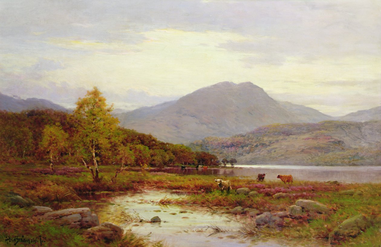 Herfstavond, Loch Venachar door Alfred de Breanski