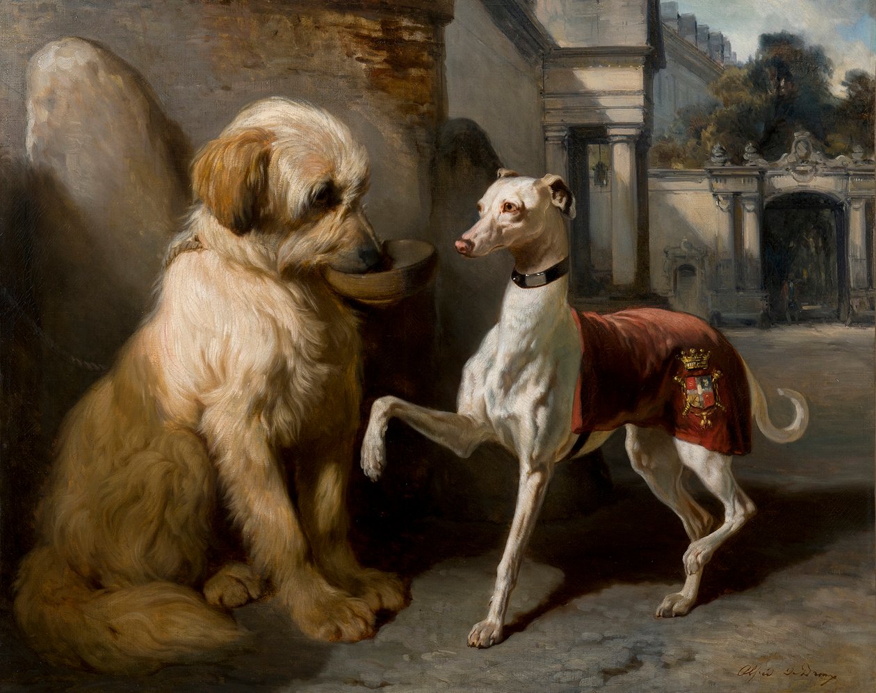 Frans: Riche et Pauvre door Alfred De Dreux