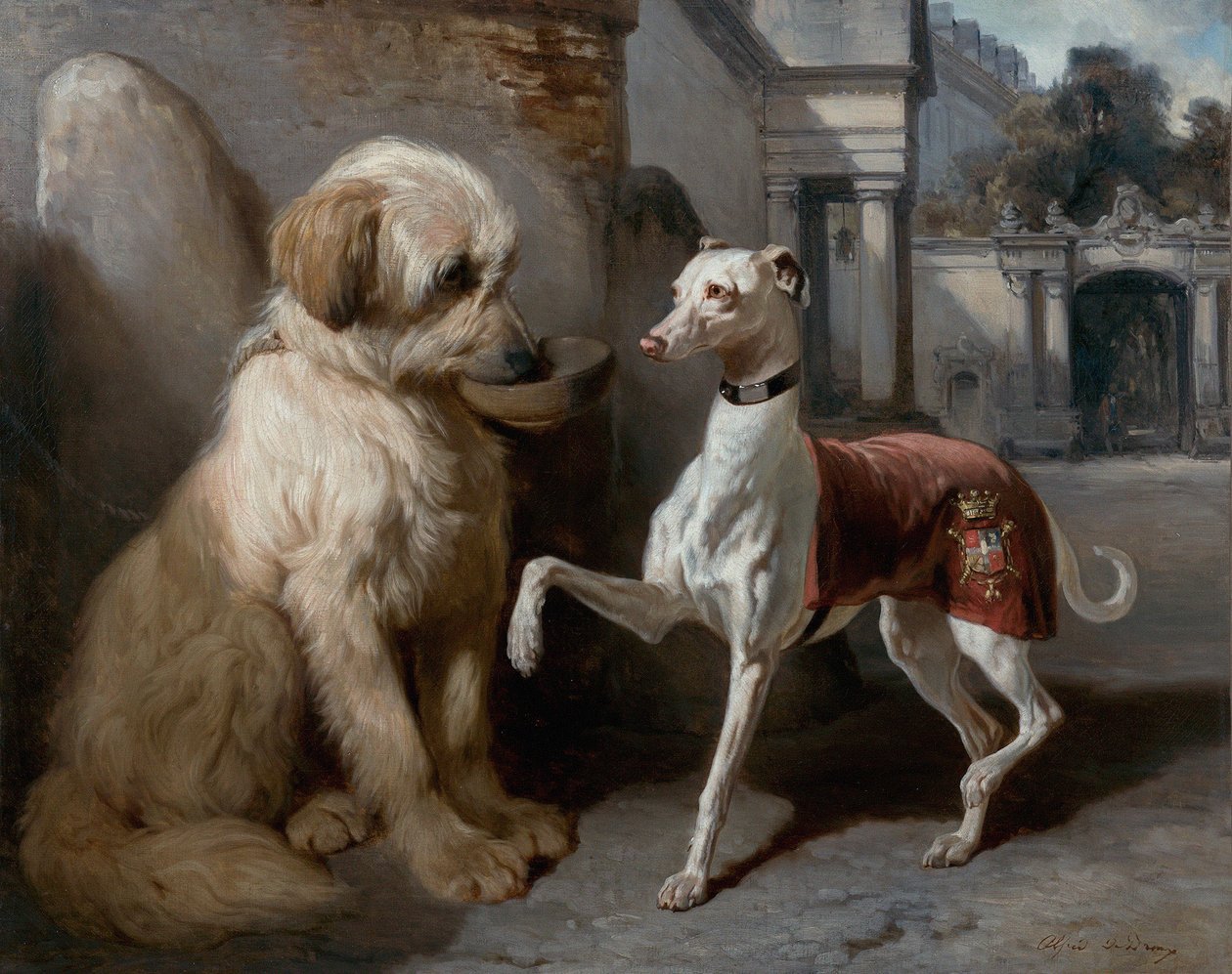 Frans: Riche et Pauvre door Alfred De Dreux