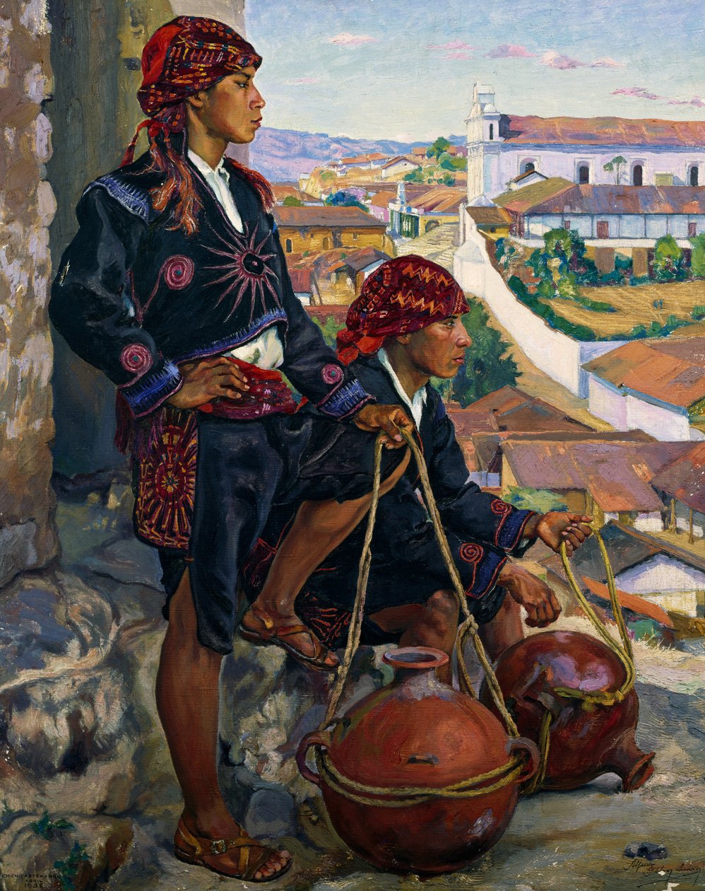 Waterdragers, Chichicastenango door Alfredo Gálvez Suárez