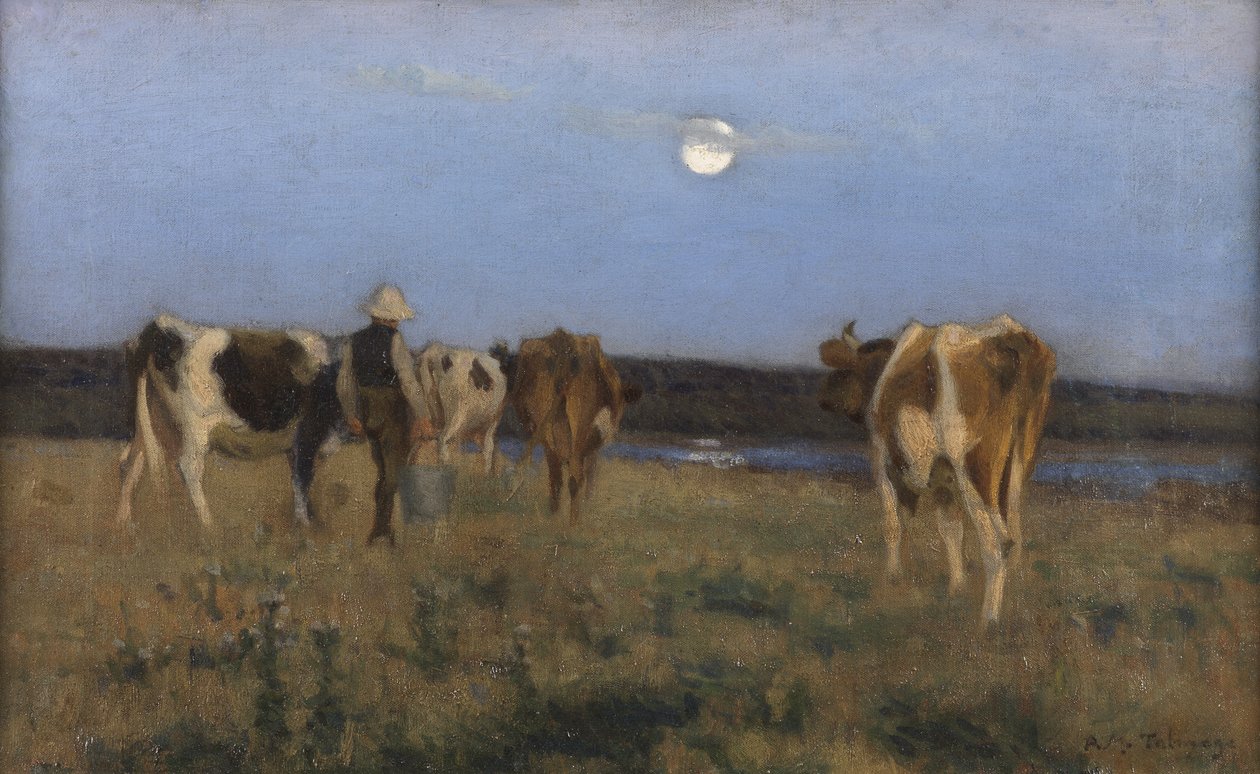 Een zomerse maan door Algernon Mayow Talmage