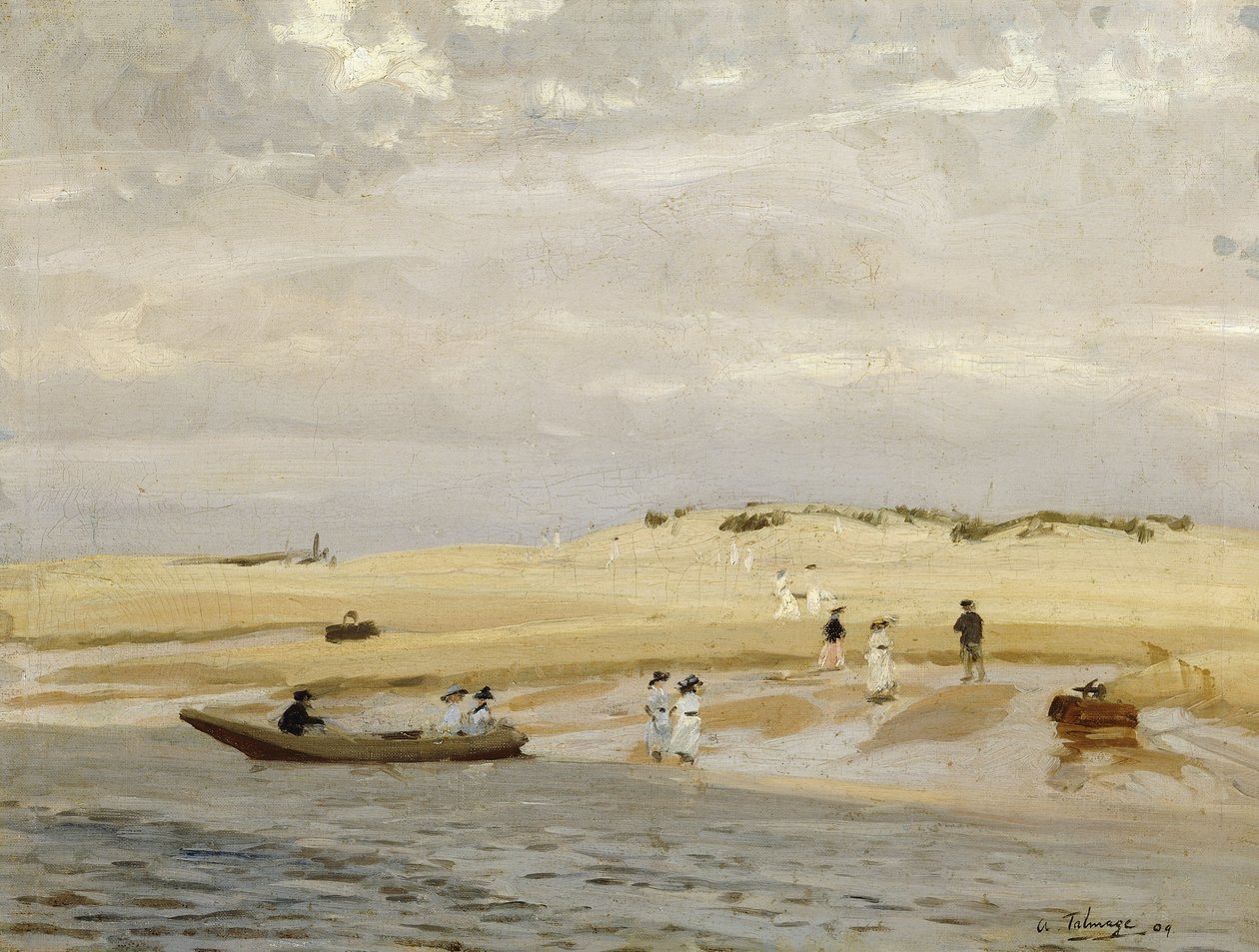Figuren op een Strand door Algernon Mayow Talmage