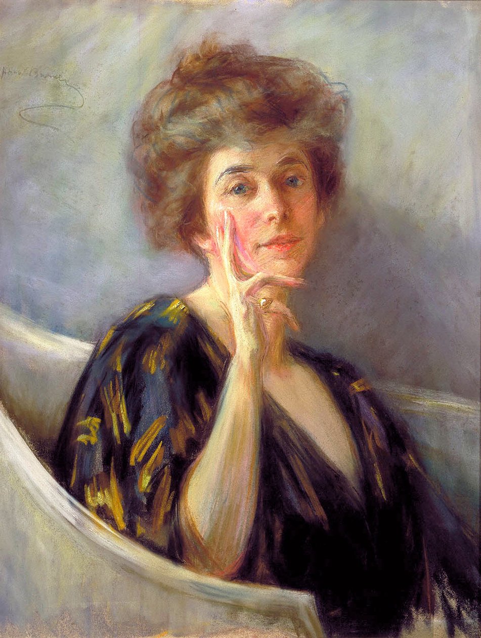 Zelfportret in rust door Alice Pike Barney
