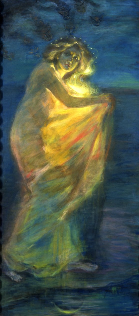 Vrouw gekleed met de zon door Alice Pike Barney