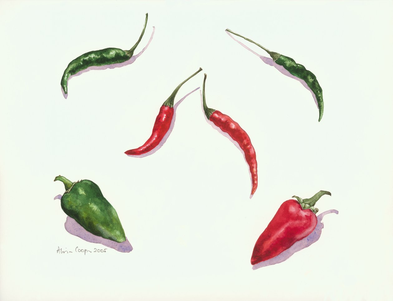 Chilipepers en paprika