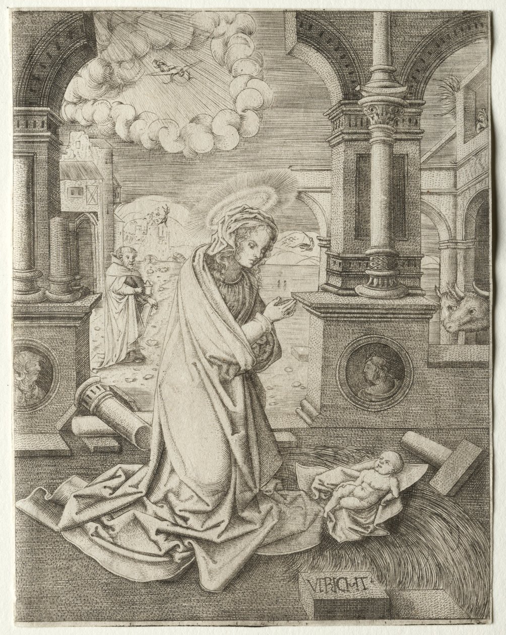 De geboorte van Christus door Allaert Claesz