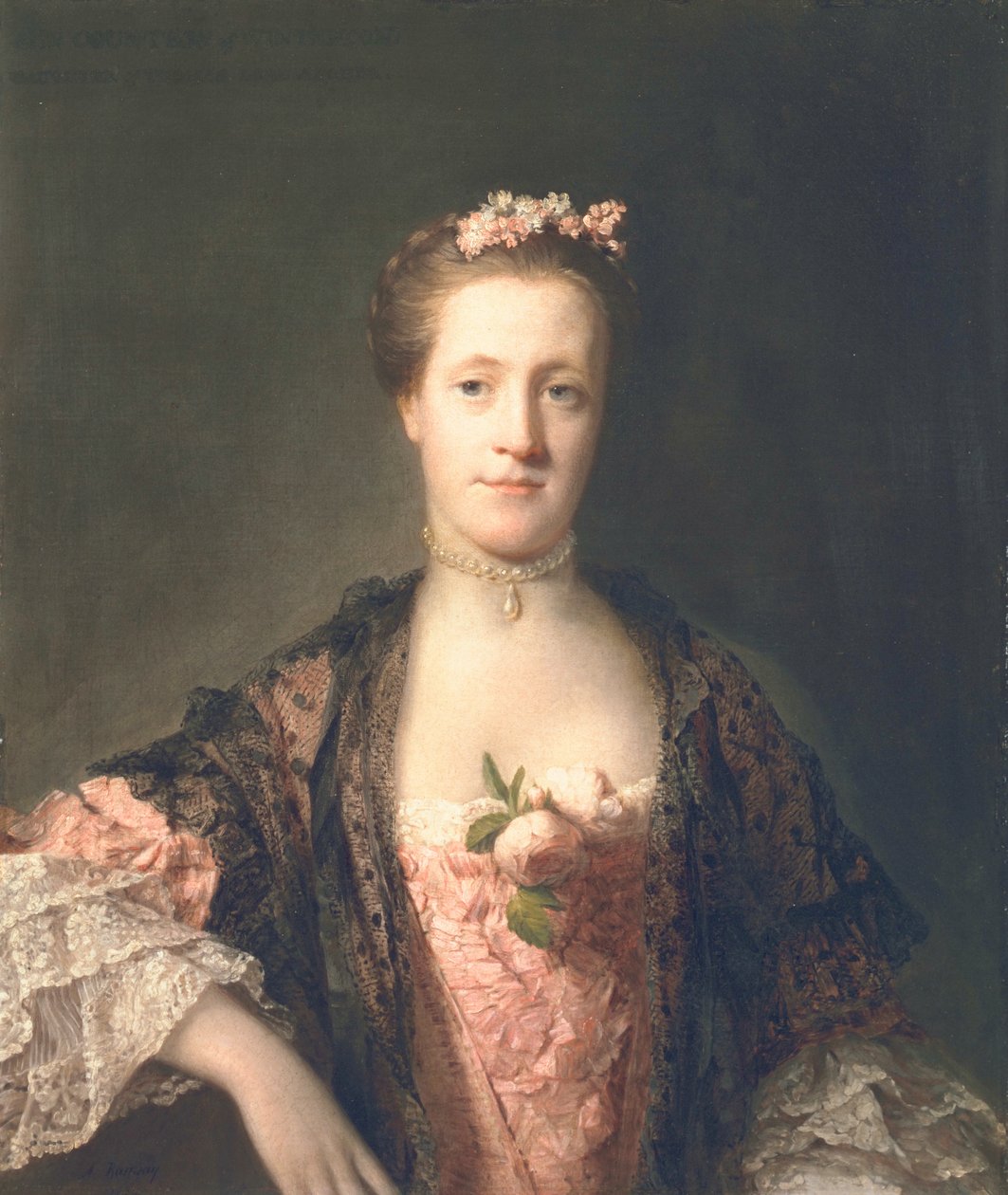 Anne Garth-Turnour, barones Winterton, 1762 door Allan Ramsay