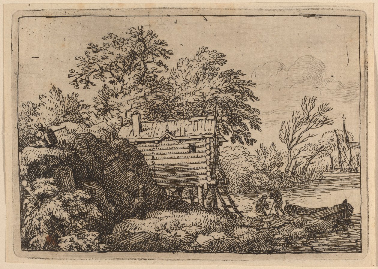 Vissershut door Allart van Everdingen