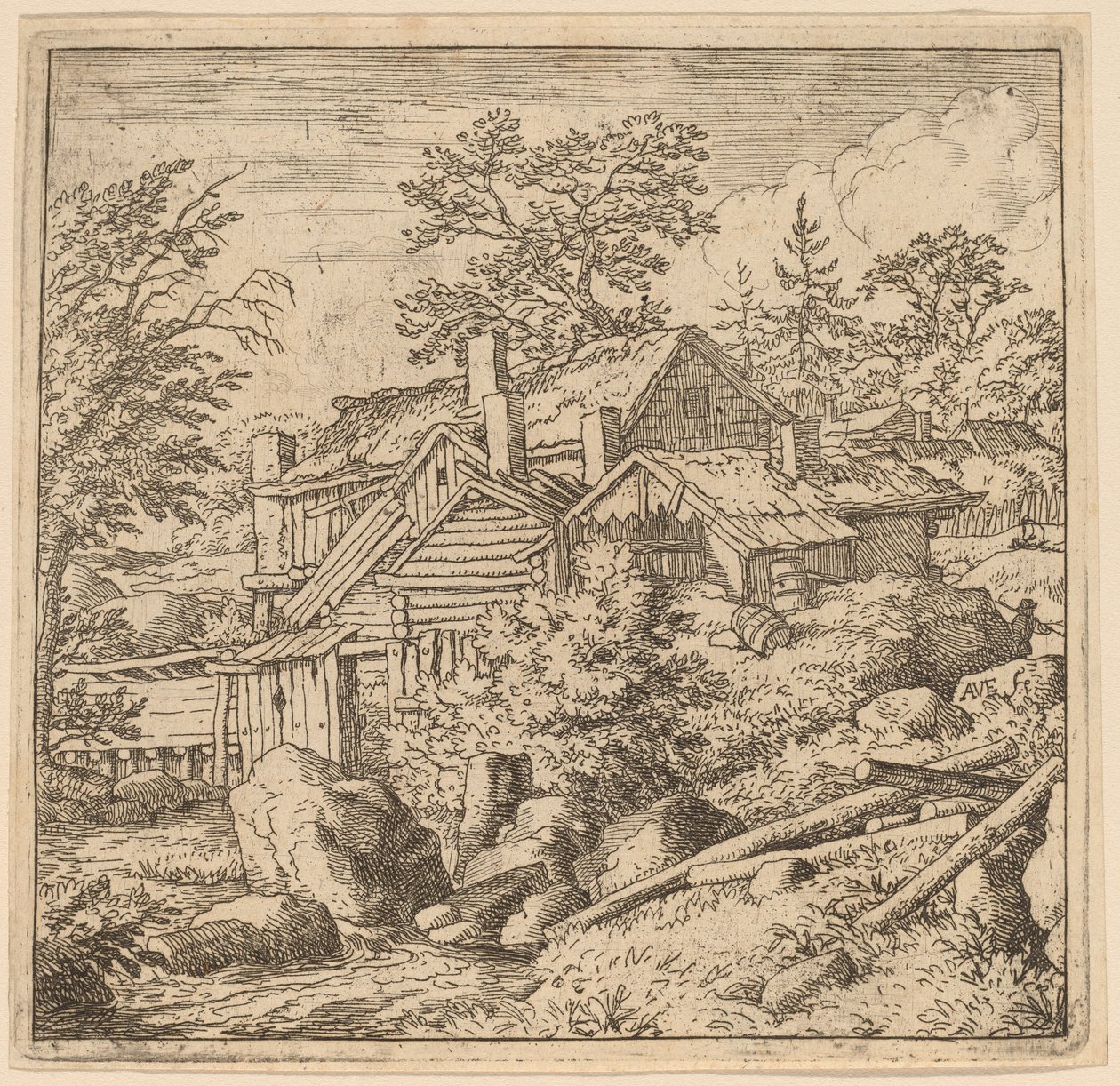Hamlet op een Berghelling door Allart van Everdingen